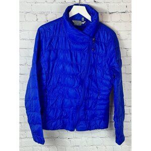 ATHLETA Women's Blue Goose Down Puffer Jacket Downalicious Size Large